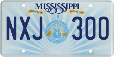 MS license plate NXJ300