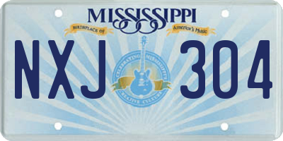 MS license plate NXJ304
