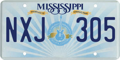 MS license plate NXJ305