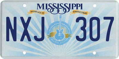 MS license plate NXJ307