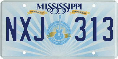 MS license plate NXJ313