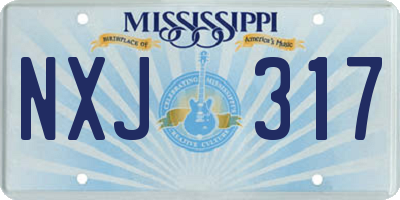 MS license plate NXJ317