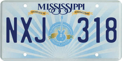 MS license plate NXJ318