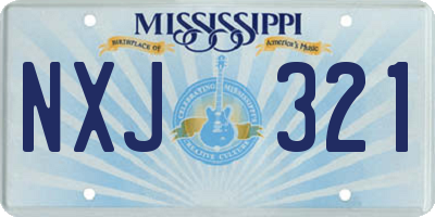 MS license plate NXJ321