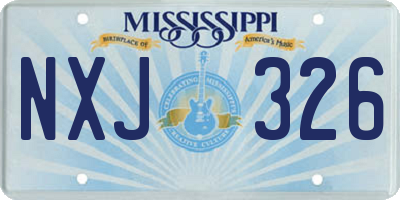 MS license plate NXJ326