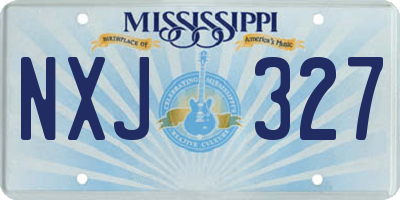 MS license plate NXJ327