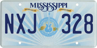 MS license plate NXJ328