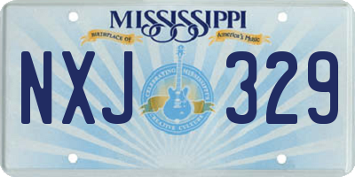 MS license plate NXJ329