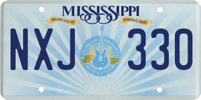 MS license plate NXJ330