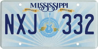 MS license plate NXJ332