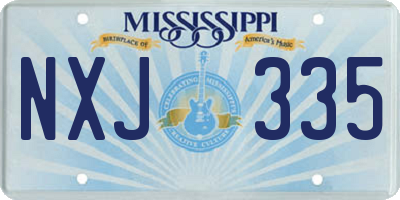 MS license plate NXJ335