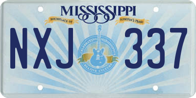 MS license plate NXJ337