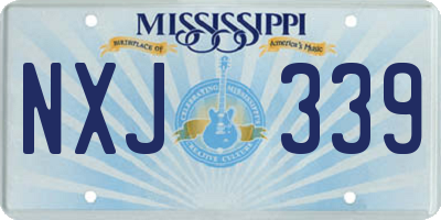 MS license plate NXJ339