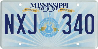 MS license plate NXJ340