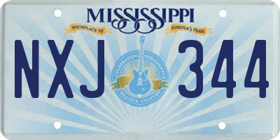 MS license plate NXJ344