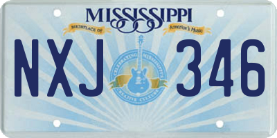 MS license plate NXJ346