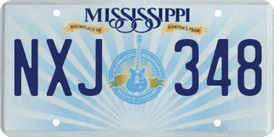 MS license plate NXJ348
