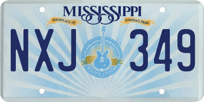 MS license plate NXJ349