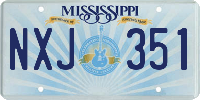 MS license plate NXJ351