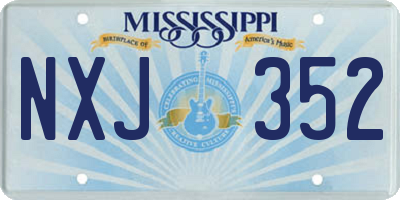 MS license plate NXJ352