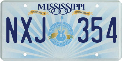 MS license plate NXJ354