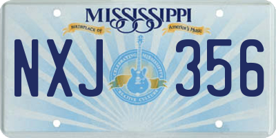 MS license plate NXJ356