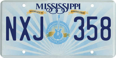 MS license plate NXJ358