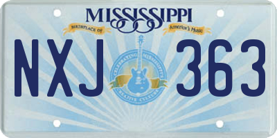 MS license plate NXJ363