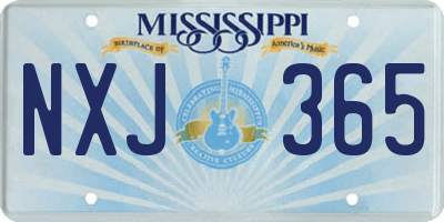 MS license plate NXJ365