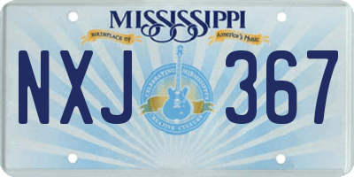 MS license plate NXJ367