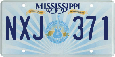 MS license plate NXJ371