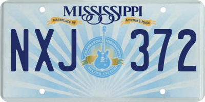 MS license plate NXJ372