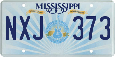 MS license plate NXJ373