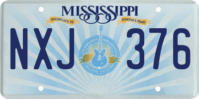MS license plate NXJ376