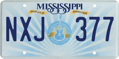 MS license plate NXJ377