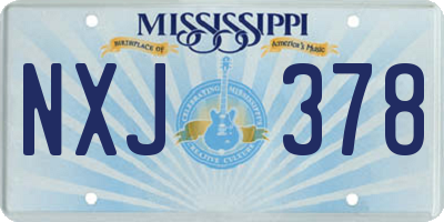 MS license plate NXJ378