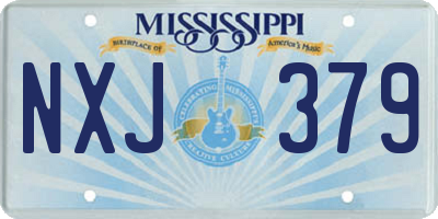 MS license plate NXJ379