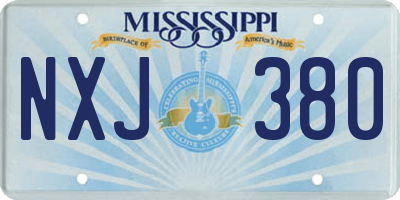 MS license plate NXJ380