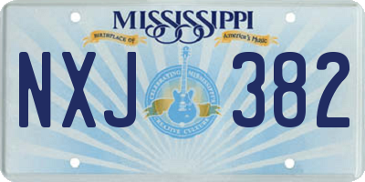 MS license plate NXJ382