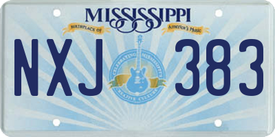 MS license plate NXJ383