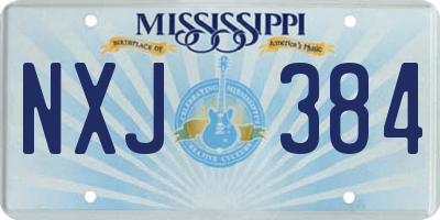 MS license plate NXJ384
