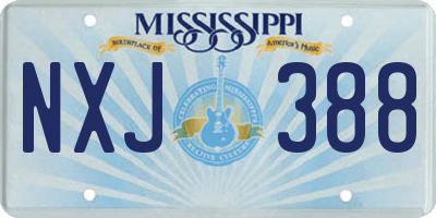 MS license plate NXJ388