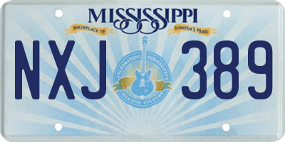 MS license plate NXJ389