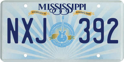 MS license plate NXJ392