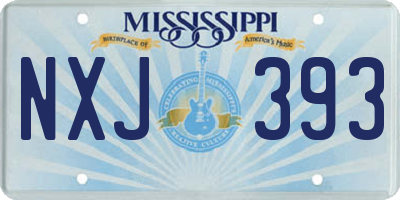 MS license plate NXJ393
