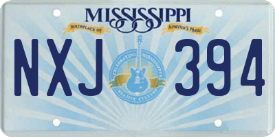 MS license plate NXJ394