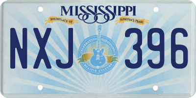 MS license plate NXJ396