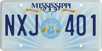 MS license plate NXJ401