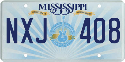 MS license plate NXJ408