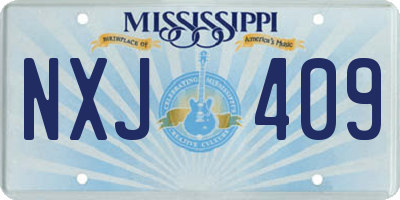 MS license plate NXJ409